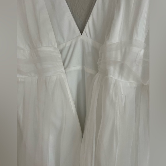 NWOT Heavenly Hues White Tulle Sleeveless Maxi Dress - Picture 8 of 10